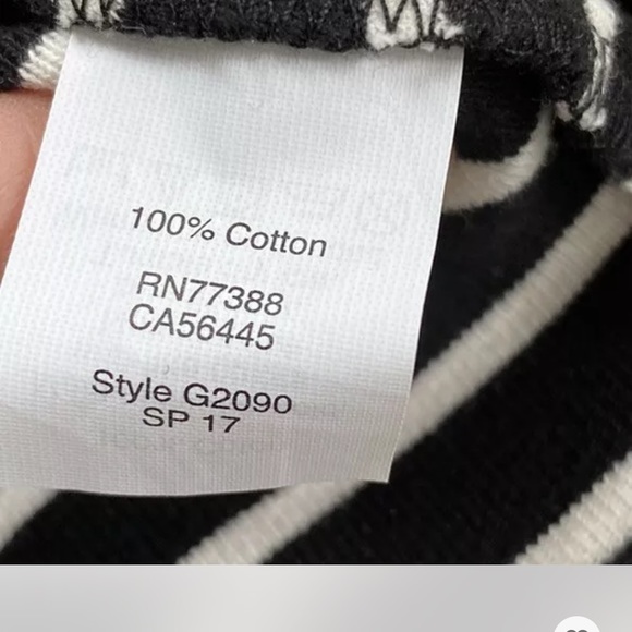 Madewell Crop Tank Top in Gabi Stripe Black And White Racerback Size XXS - Picture 5 of 7